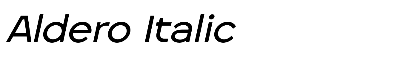 Aldero Italic